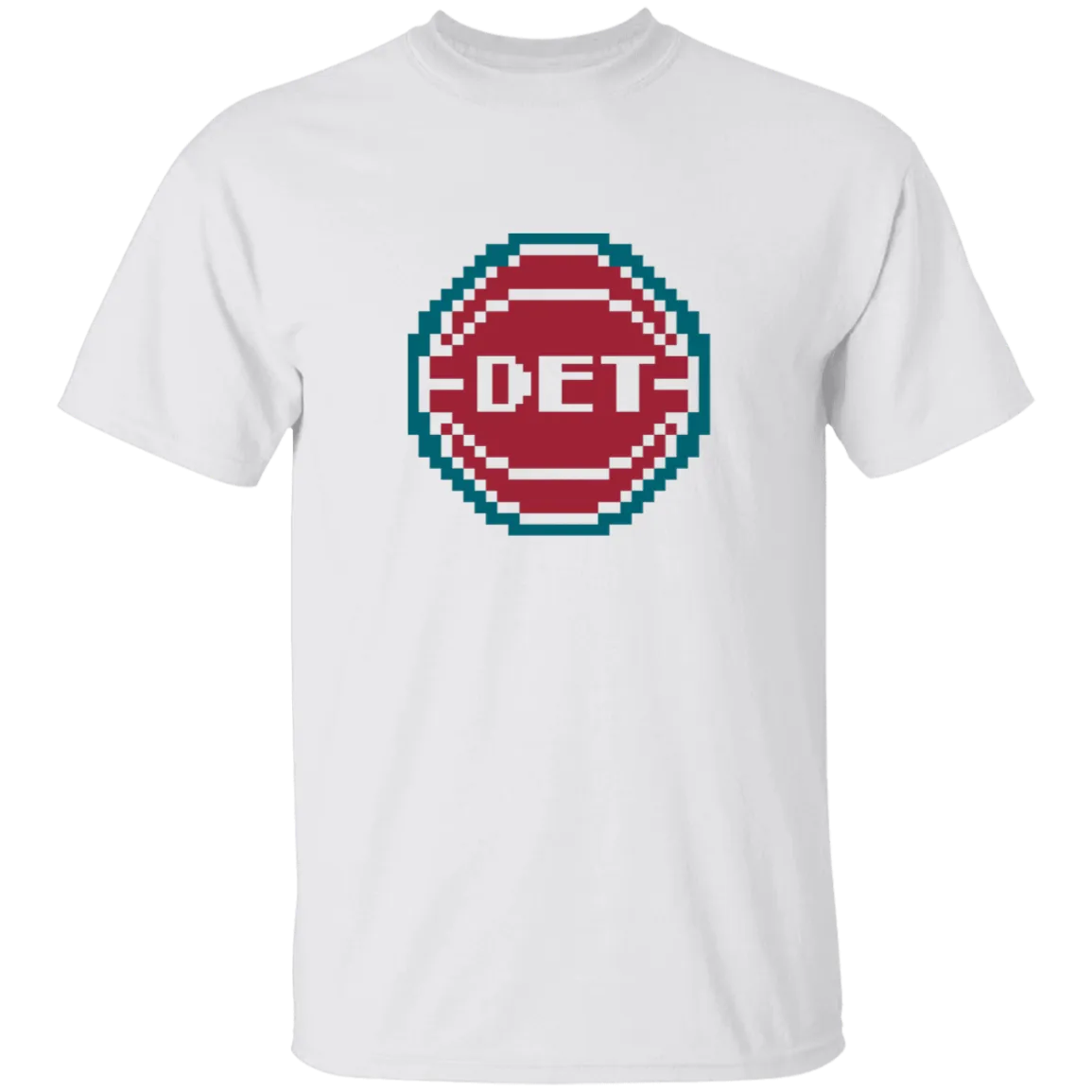 8bit Detroit Basketball - Teal Kids Unisex Classic T-Shirt
