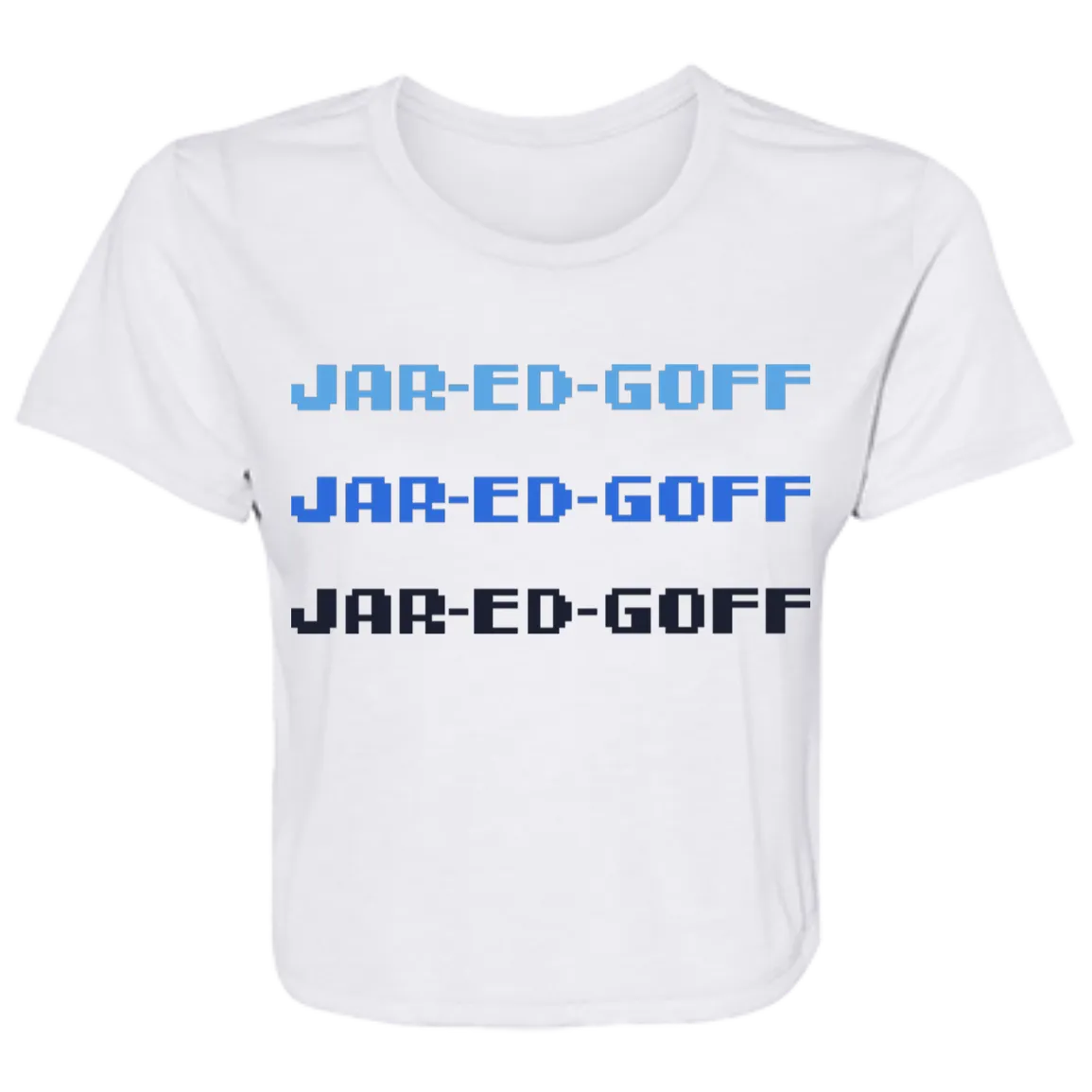 Jared Goff - Blues Flowy Cropped Tee