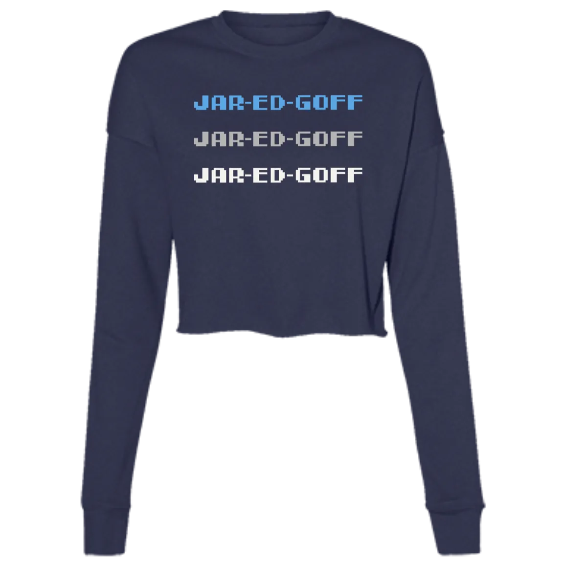 Detroit Chant - Grey Women's Cropped Crewneck Sweatshirt