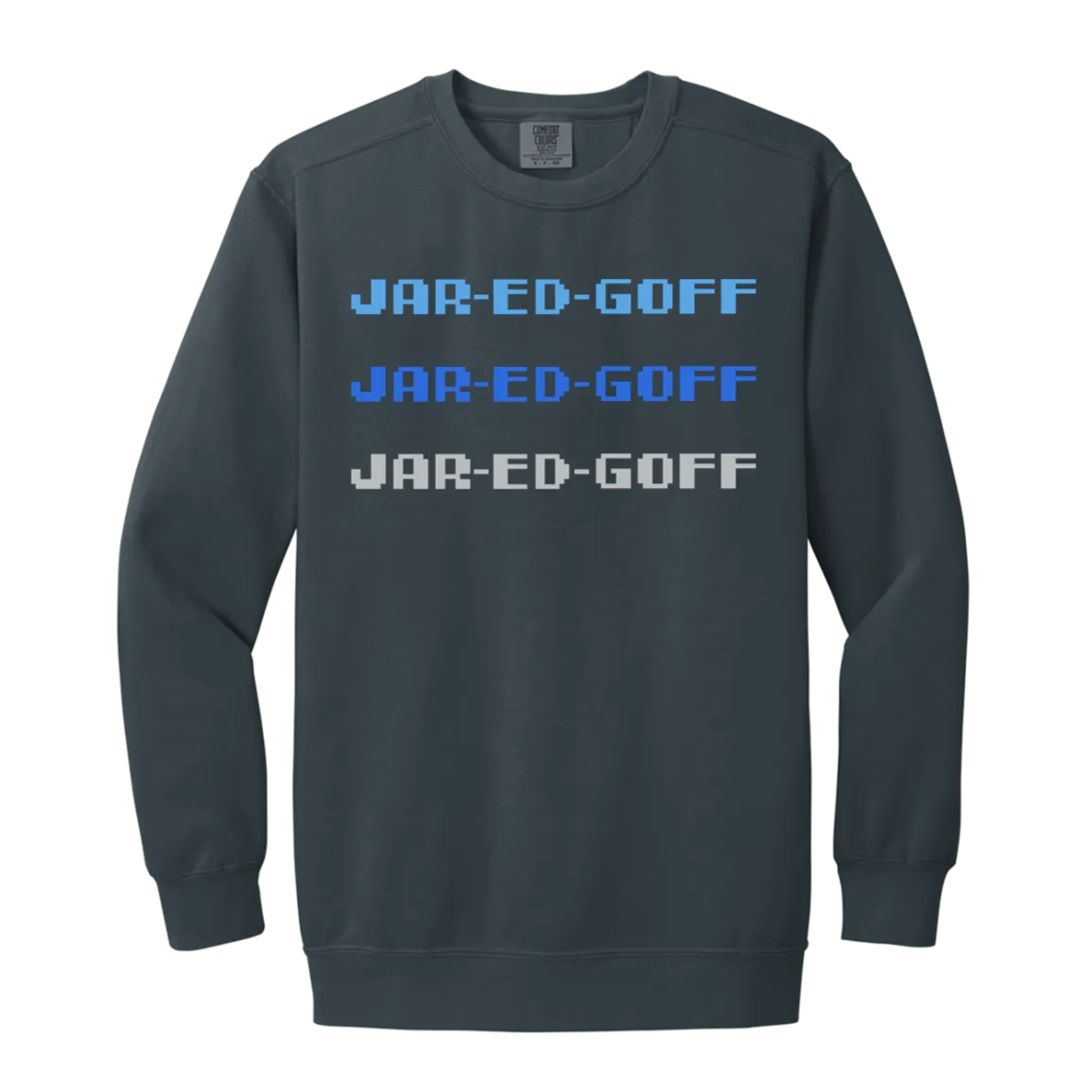 Detroit Chant - Blue + Grey Vintage Wash Crewneck Sweatshirt