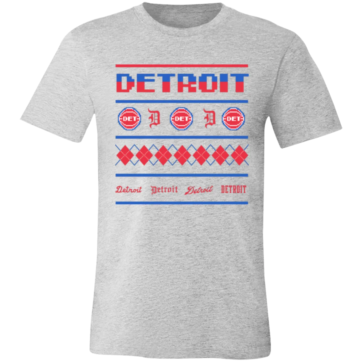 Detroit Basketball Sweater - Red Unisex Classic T-Shirt