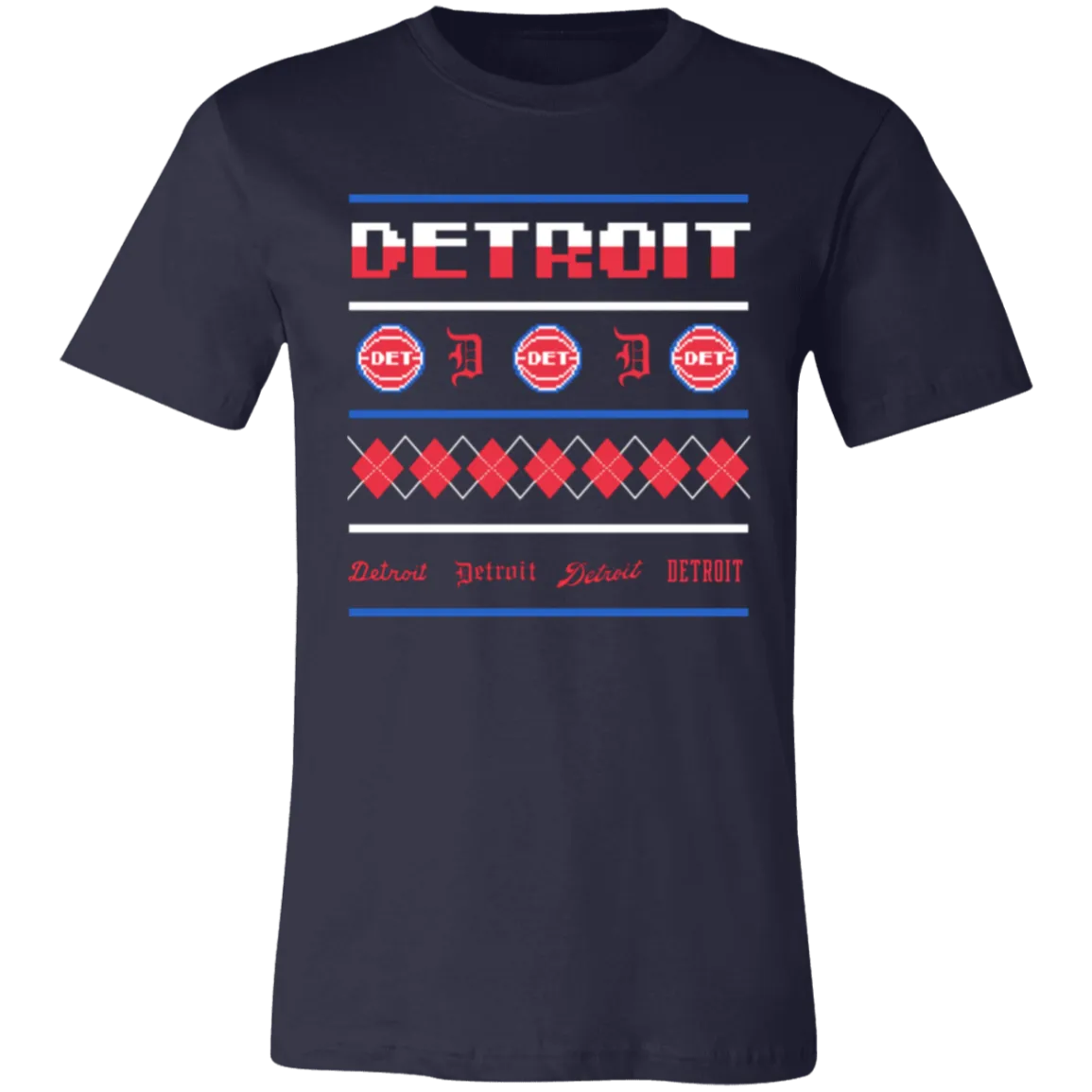 Detroit Basketball Sweater - White Unisex Classic T-Shirt