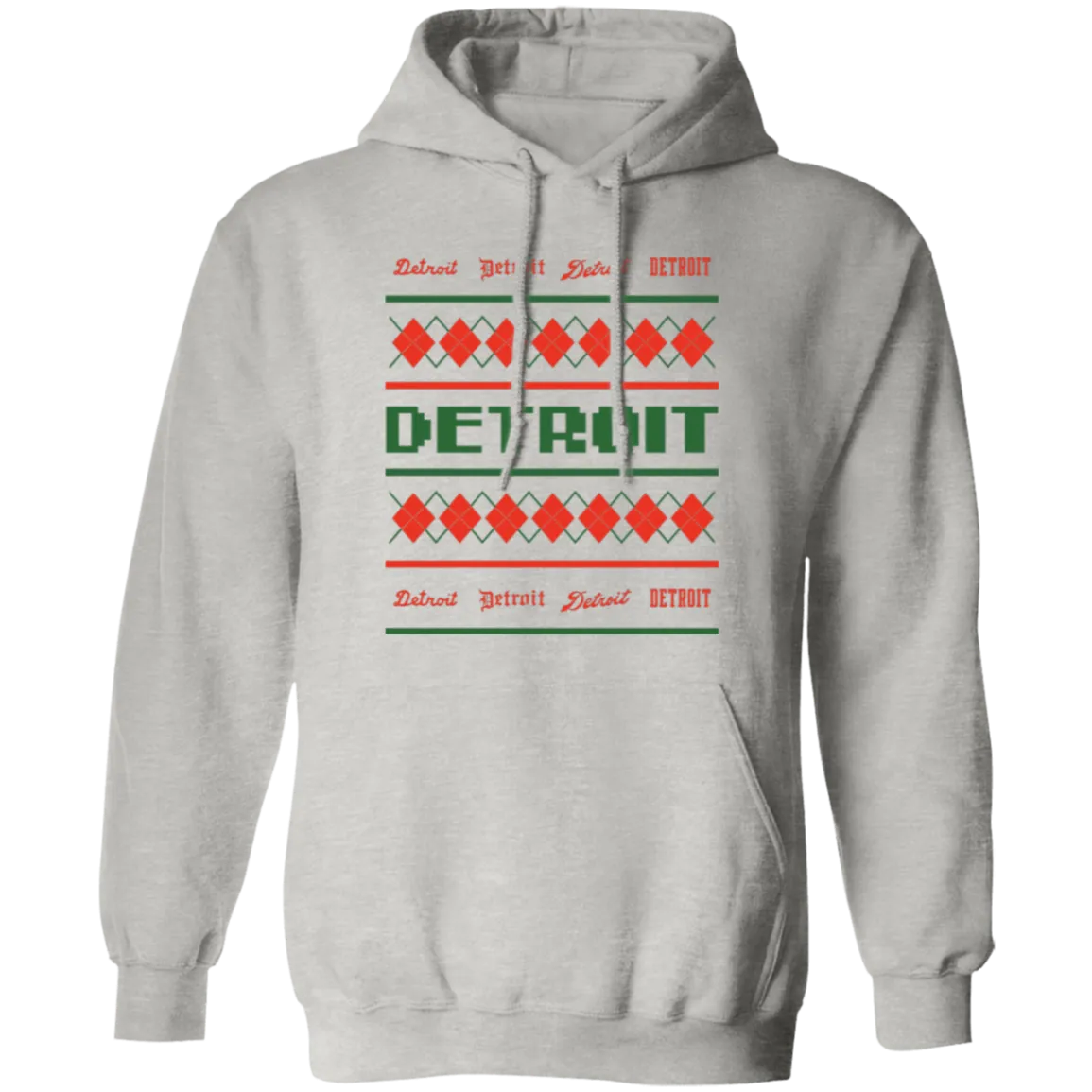 Detroit City Ugly Christmas Sweater Classic Unisex Hoodie