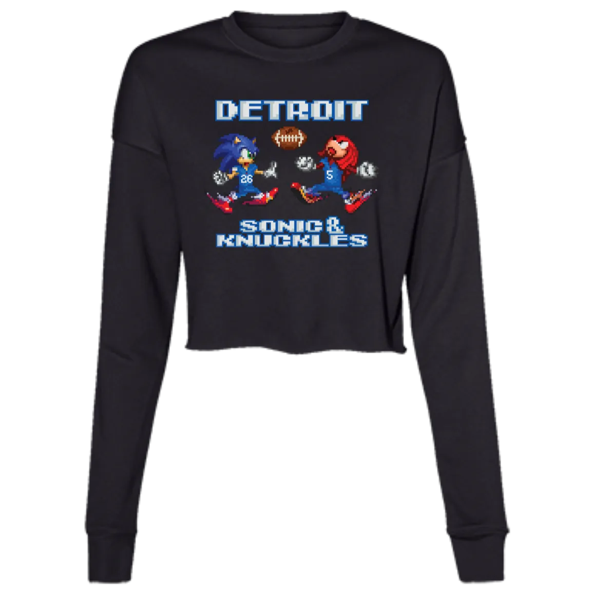 Sonic and Knuckles - Football Women's Cropped Crewneck Sweatshirt