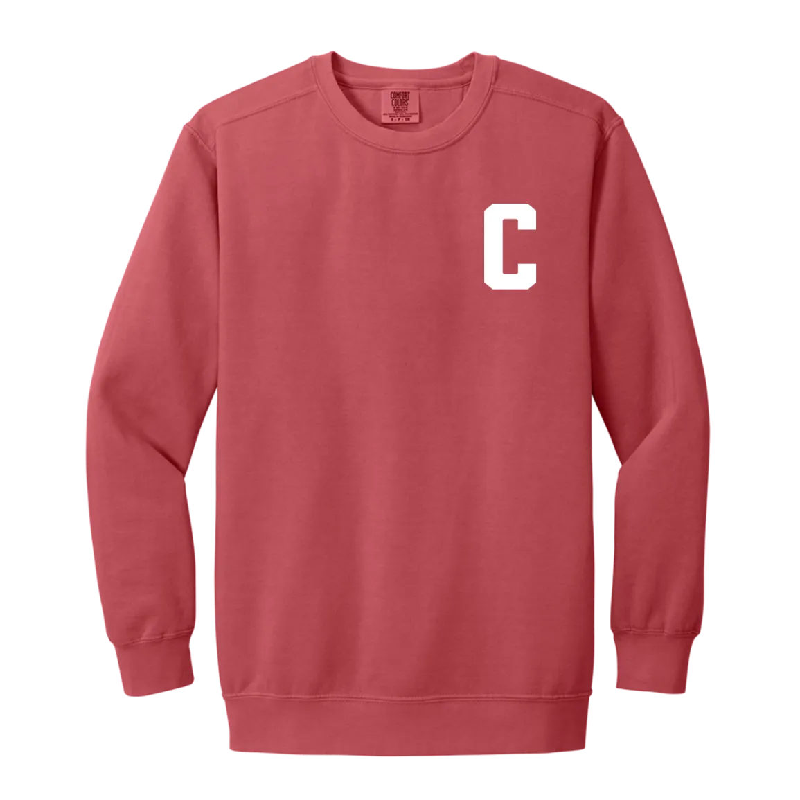 Hockey Captains C - White Vintage Wash Crewneck Sweatshirt