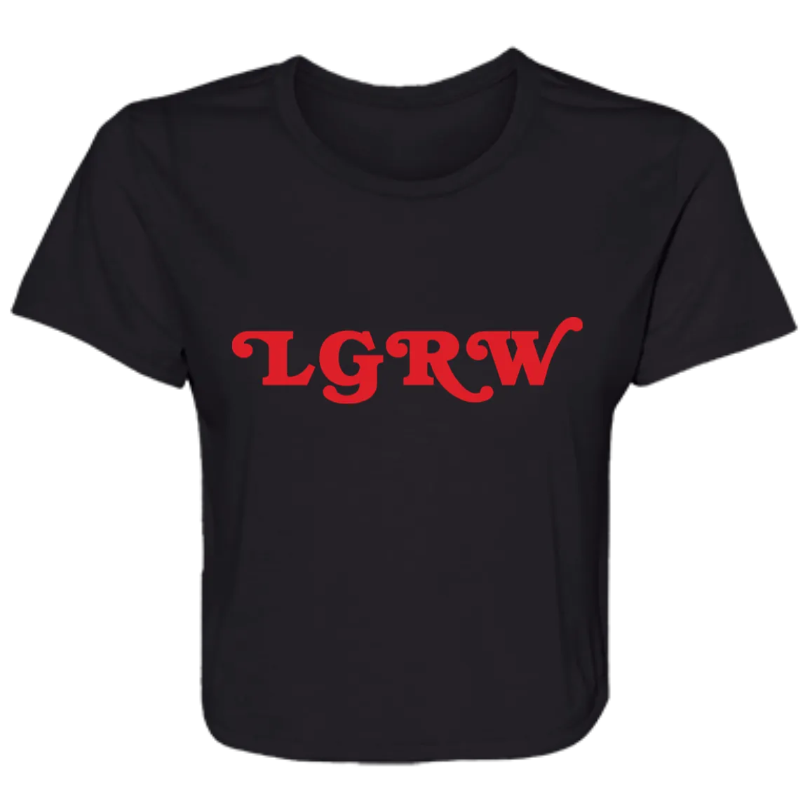 Detroit LGRW Chant - Red Flowy Cropped Tee