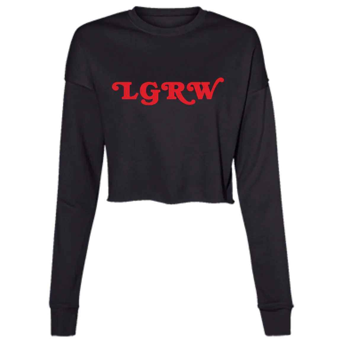 Detroit LGRW Chant - Red Women's Cropped Crewneck Sweatshirt