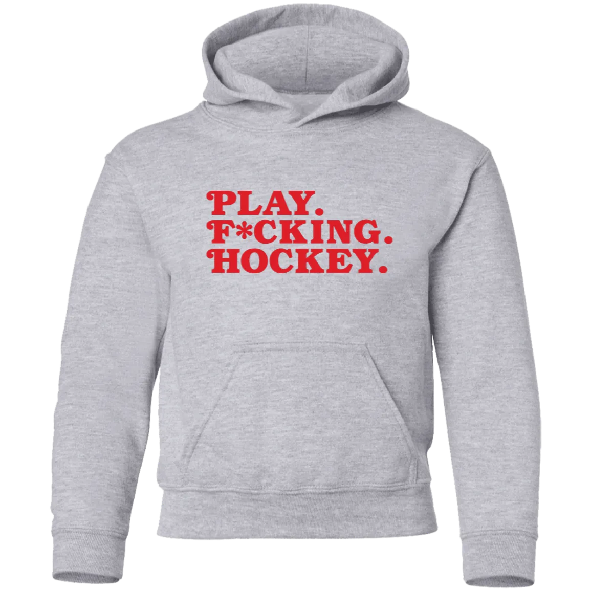 Play FKN Hockey - Red Kids Unisex Classic Hoodie