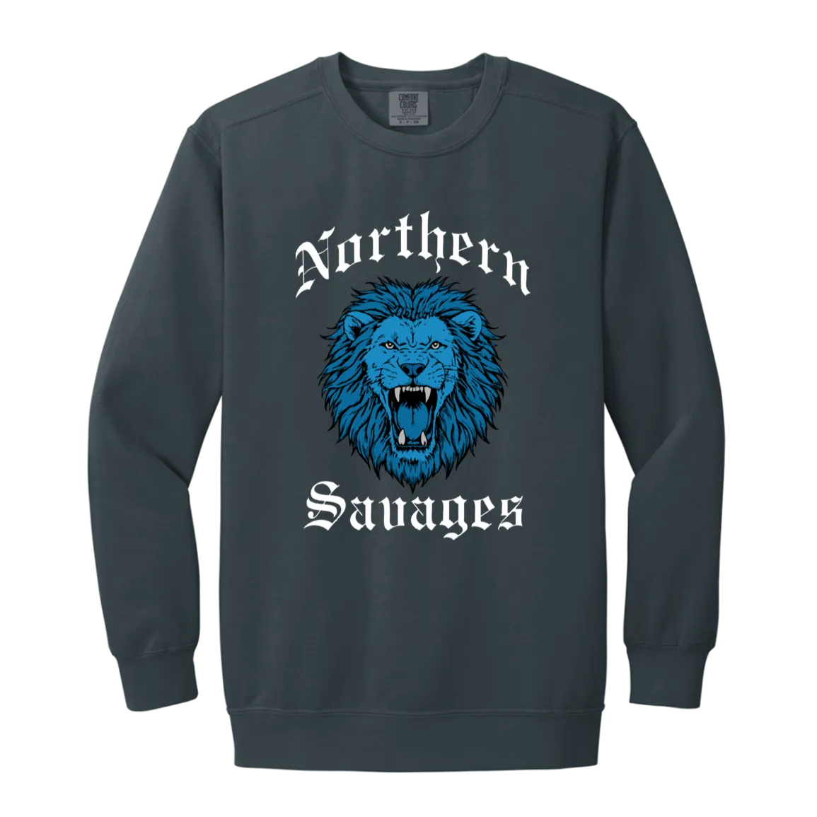 Northern Savages - Honolulu Blue + White Vintage Wash Crewneck Sweatshirt