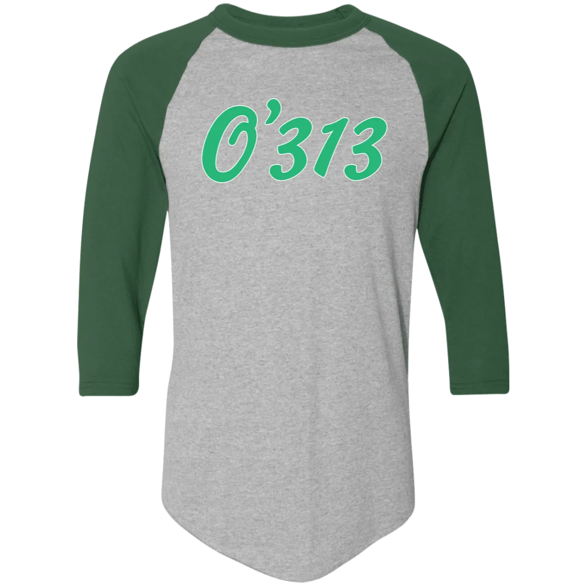 O'313 - Green White Classic Raglan Jersey