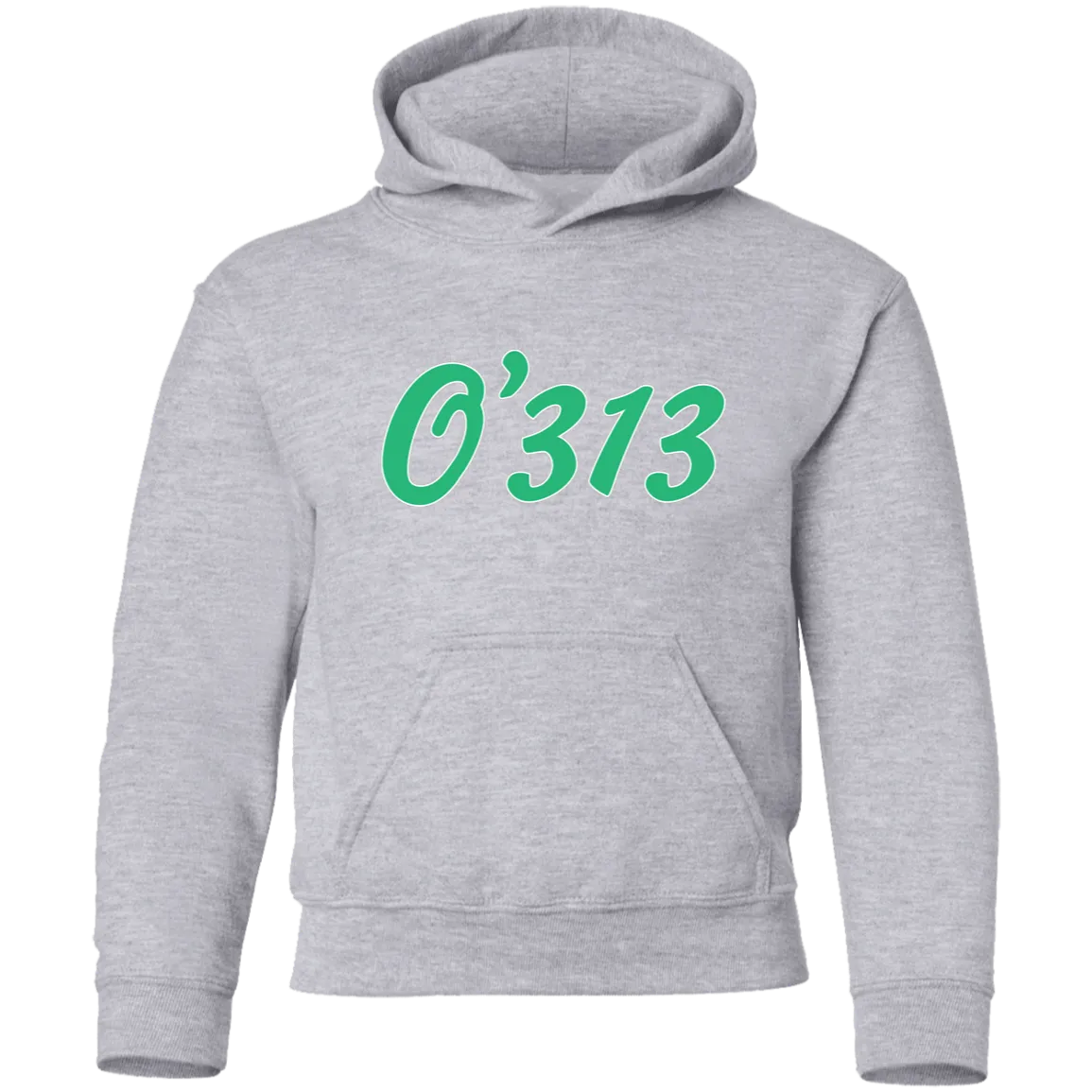 O'313 - Green White Kids Unisex Classic Hoodie