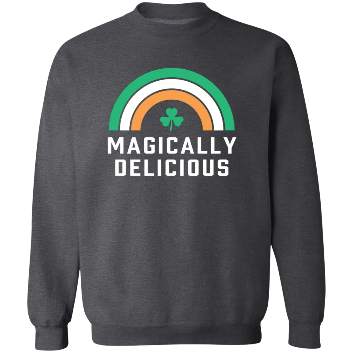 Magically Delicious - Green White Orange Classic Crewneck Sweatshirt