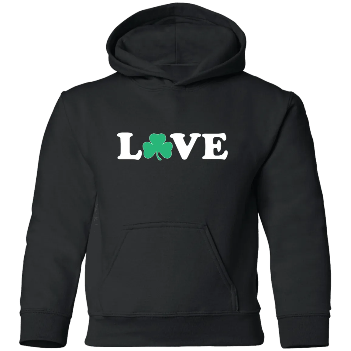 Love Shamrock - White Kids Unisex Classic Hoodie