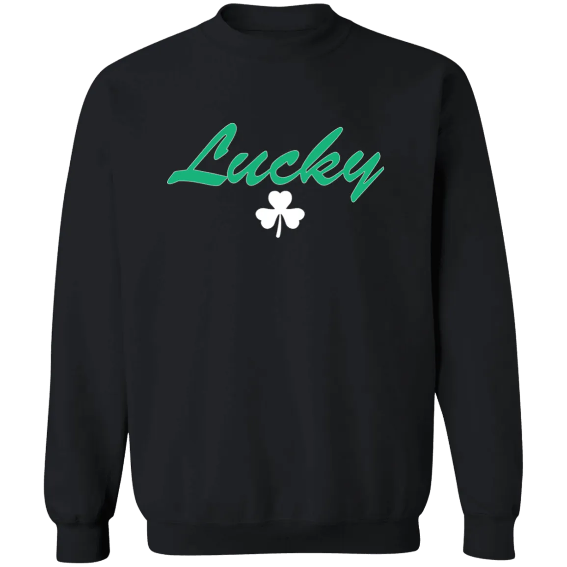 Luck Script - White Classic Crewneck Sweatshirt