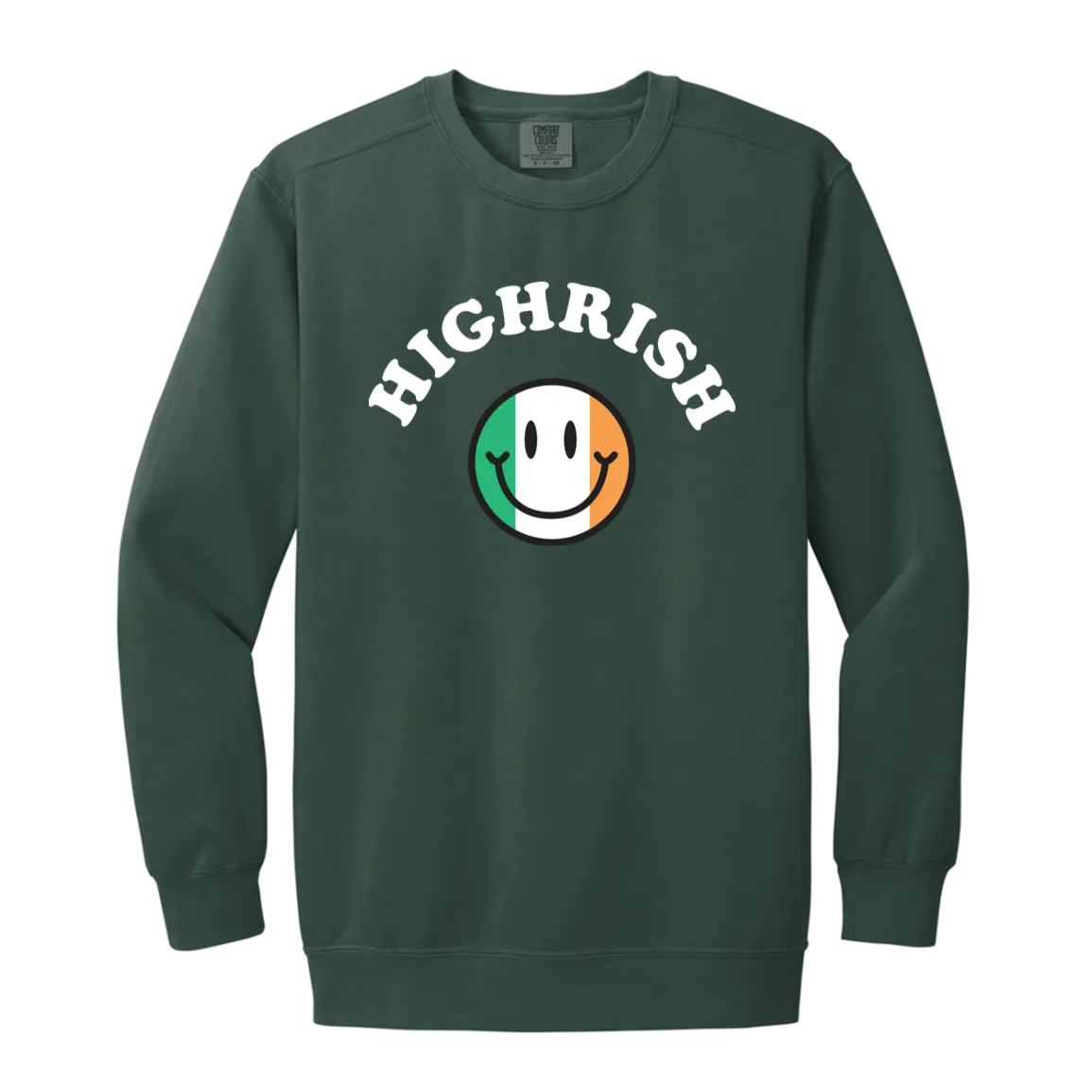 Highrish - White Vintage Wash Crewneck Sweatshirt