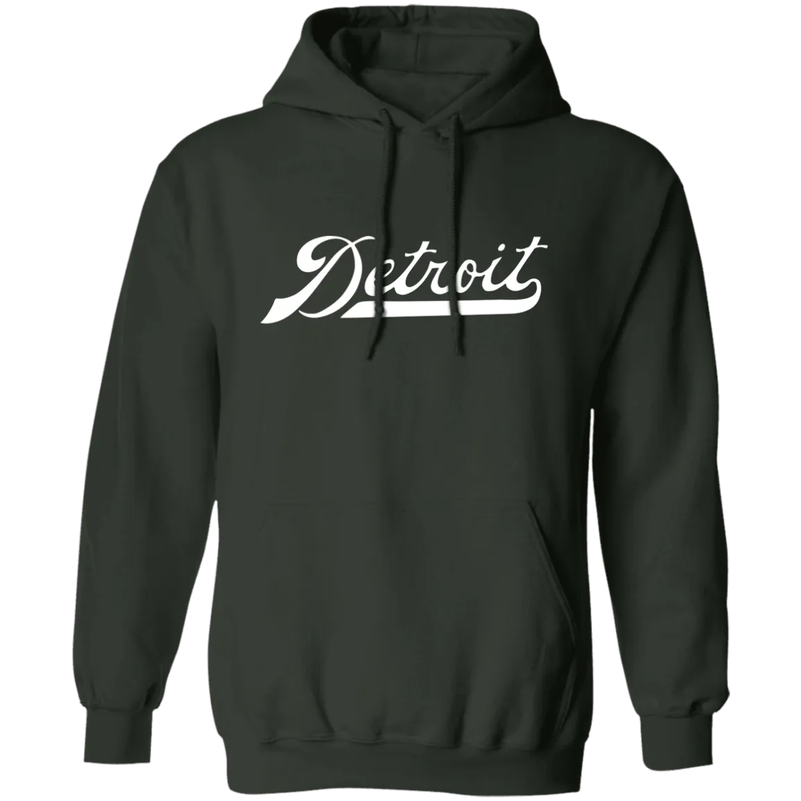 Detroit Script - White Classic Unisex Hoodie