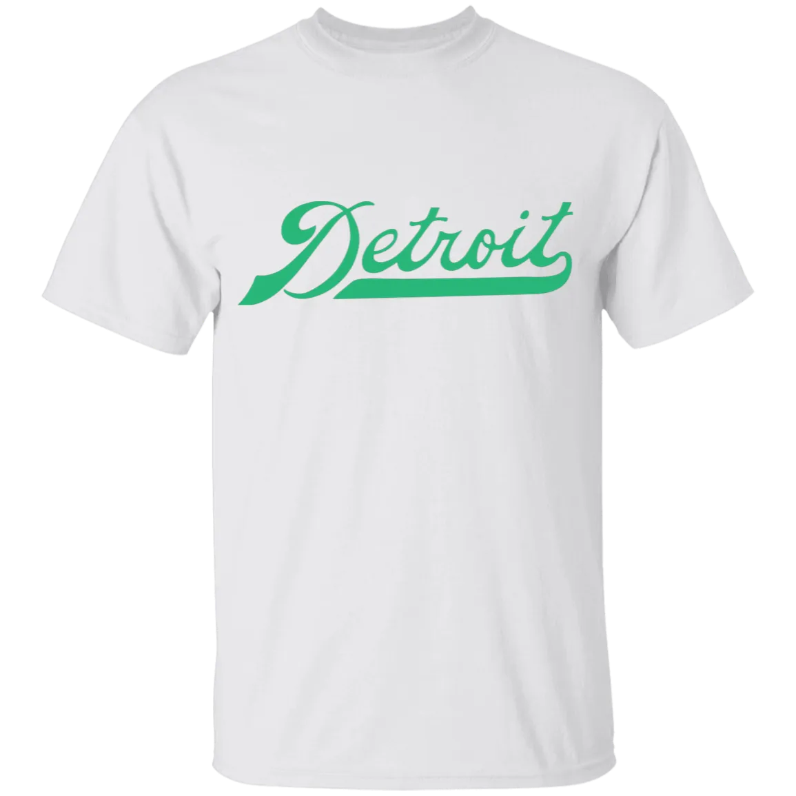 Detroit Script - Green Kids Unisex Classic T-Shirt