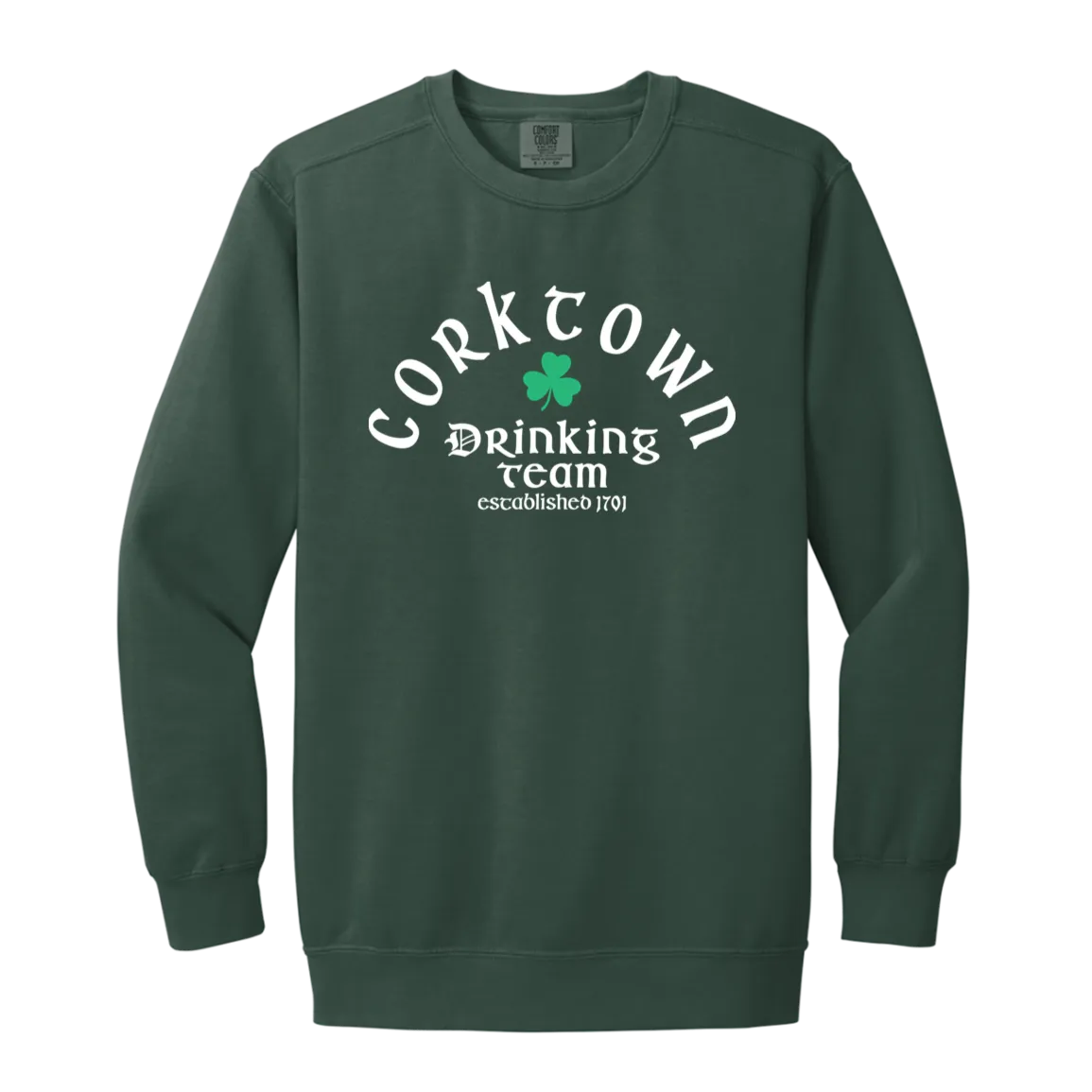 Corktown Drinking Team - White Vintage Wash Crewneck Sweatshirt