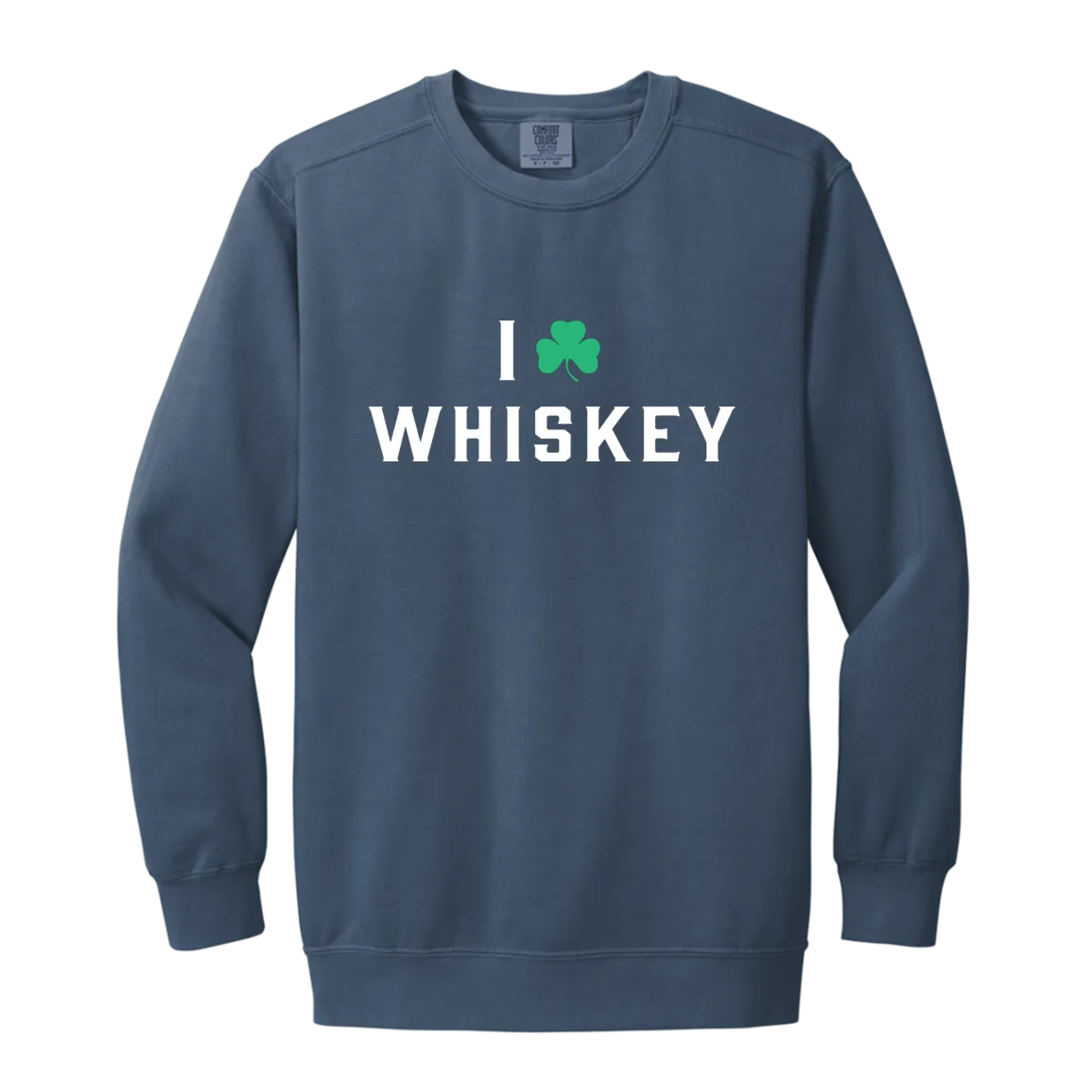 I Love Whiskey - White Vintage Wash Crewneck Sweatshirt