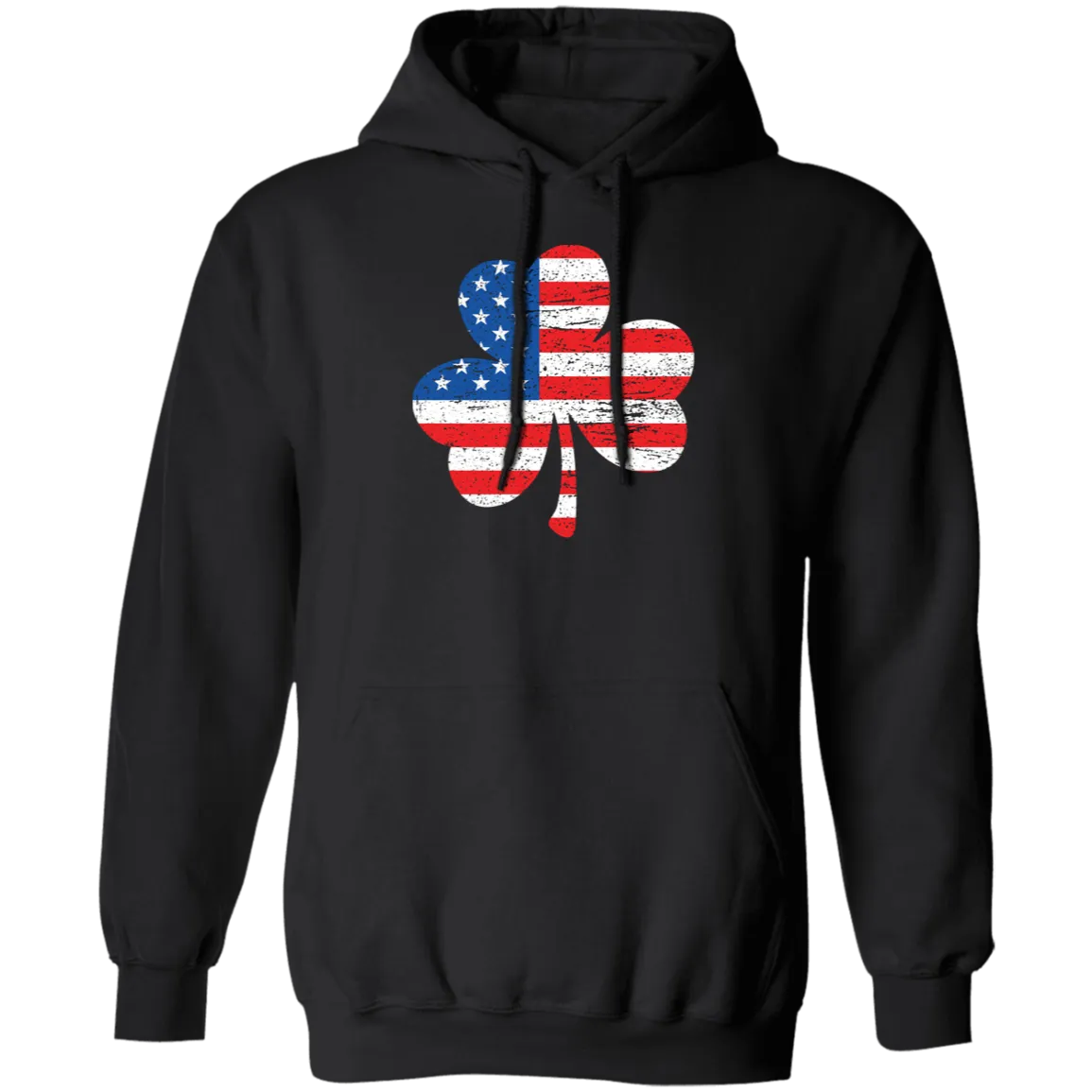American Flag Shamrock - Distressed Classic Unisex Hoodie