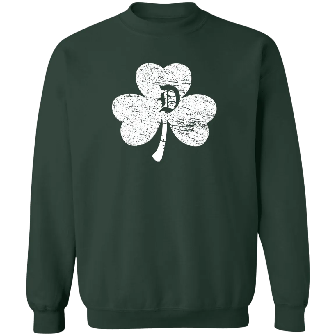 D Shamrock - White Classic Crewneck Sweatshirt