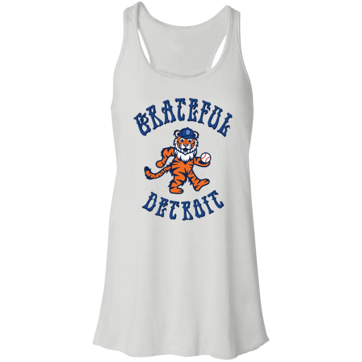 Grateful Detroit - Blue Flowy Racerback Tank