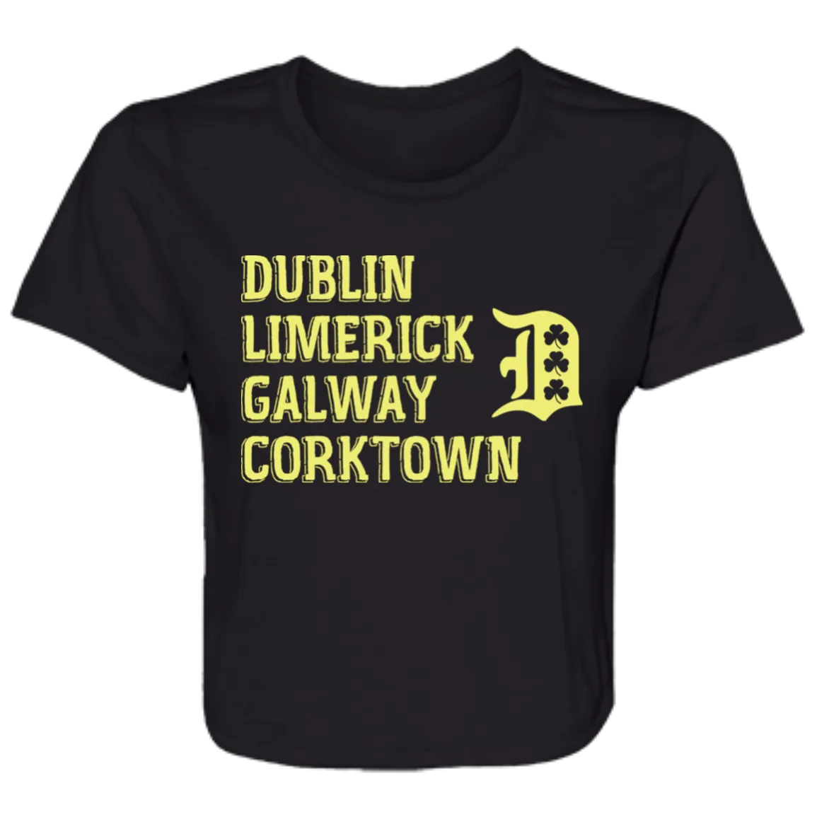 Dublin Limerick Galway Corktown Flowy Cropped Tee