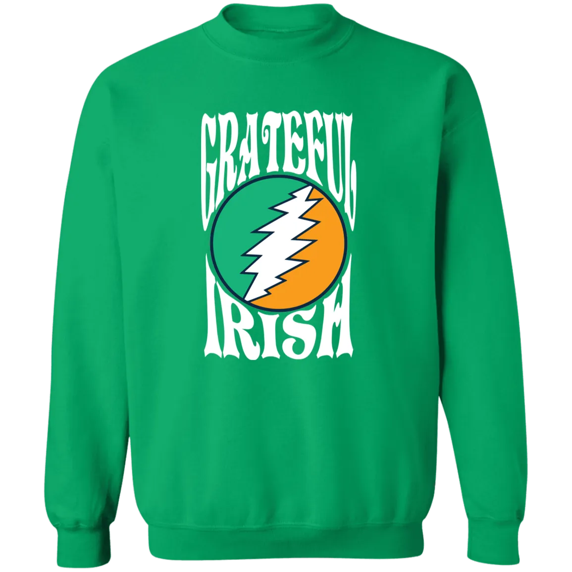 Grateful Irish - White Classic Crewneck Sweatshirt