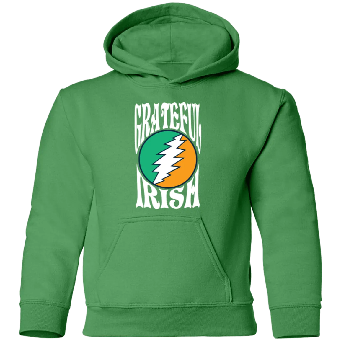 Grateful Irish - White Kids Unisex Classic Hoodie