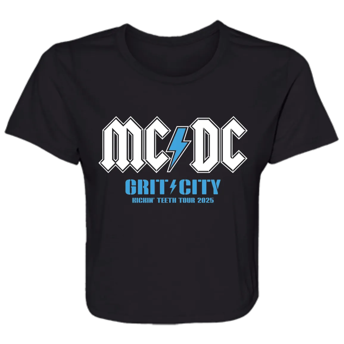 MCDC Kickin Teeth Tour 2025 (front) Flowy Cropped Tee