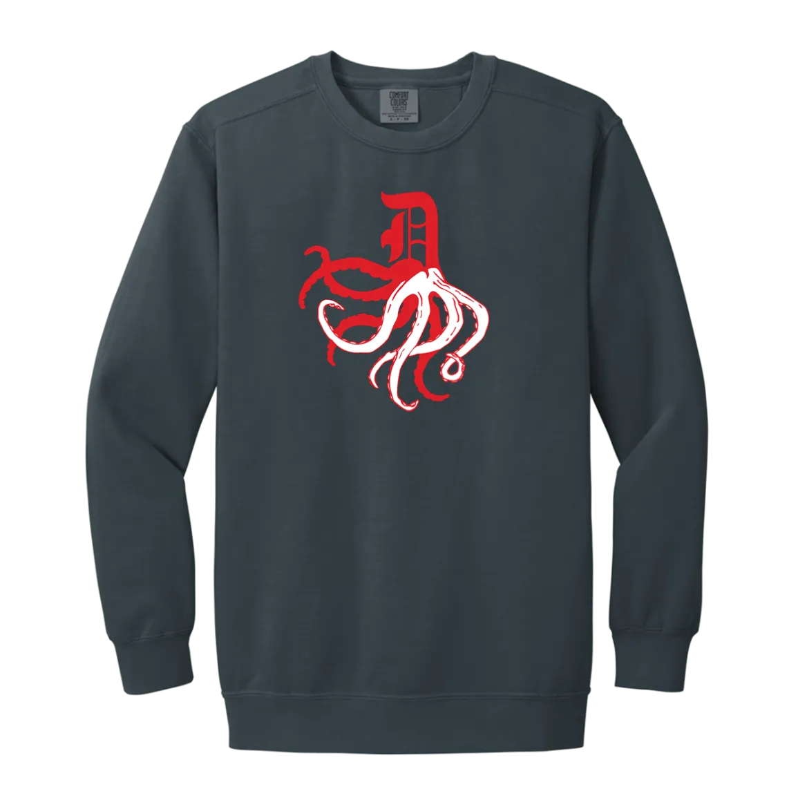 D Octopus - Red Vintage Wash Crewneck Sweatshirt