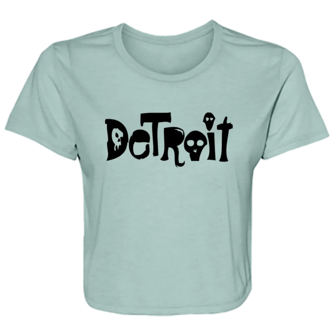 Vintage DWD Detroit Skulls Flowy Cropped Tee
