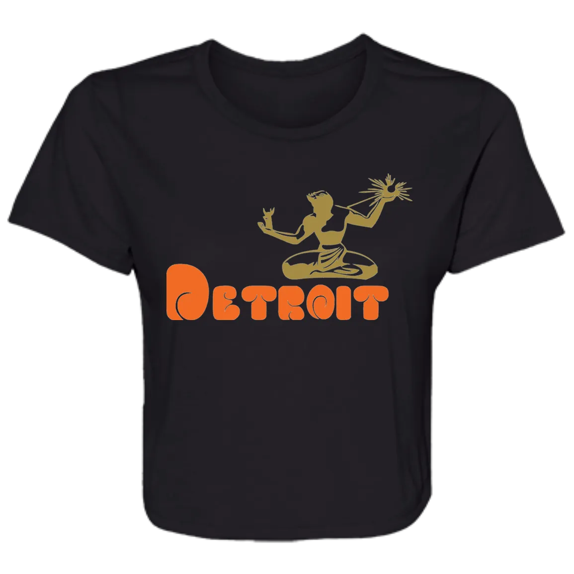 Classic  DWD Spirit of Detroit Flowy Cropped Tee