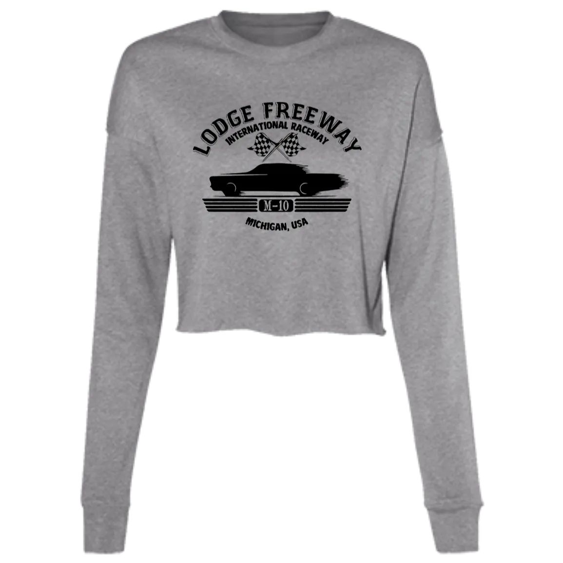 Lodge Freeway International Raceway Women's Cropped Crewneck Sweatshirt