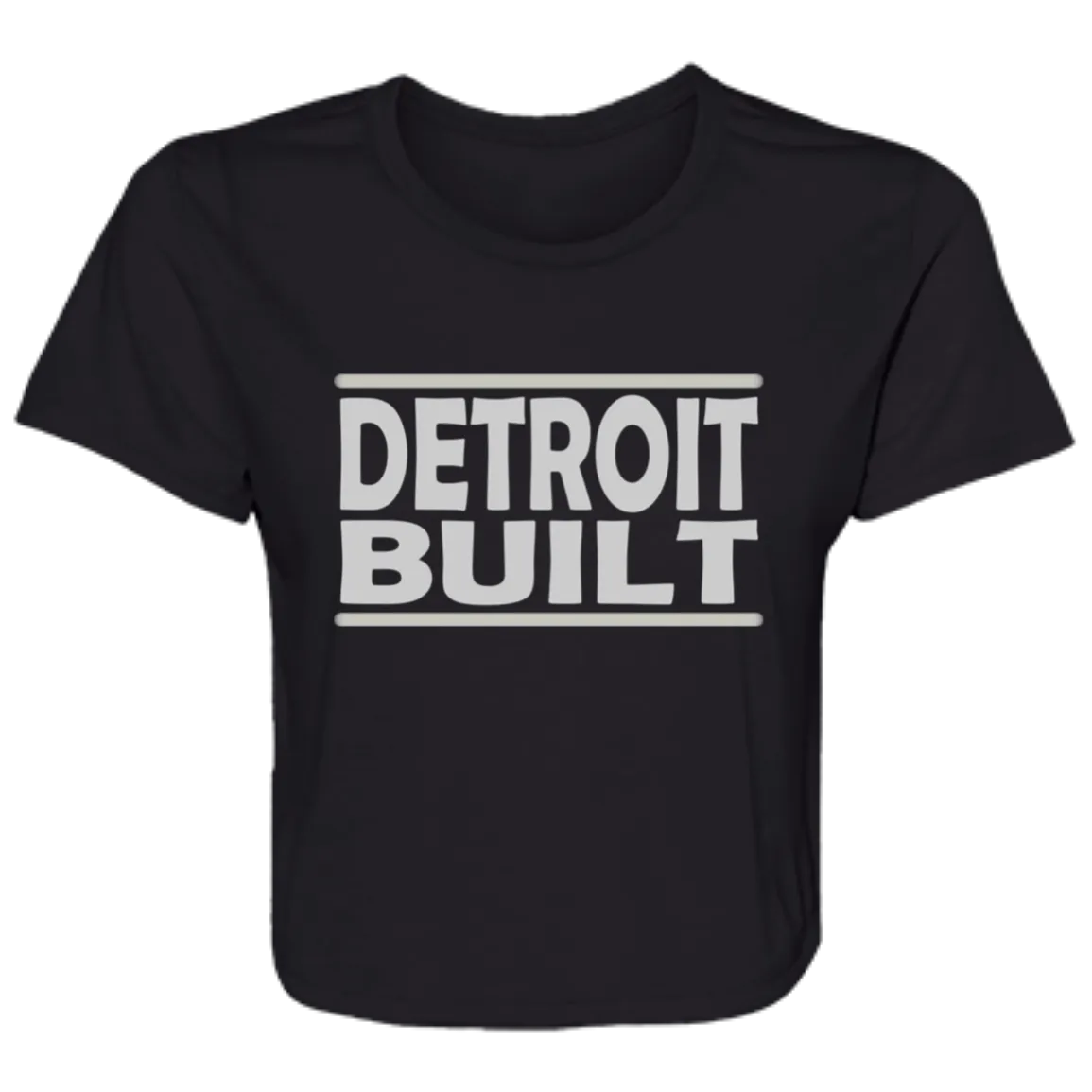 Old School Detroit Built Flowy Cropped Tee