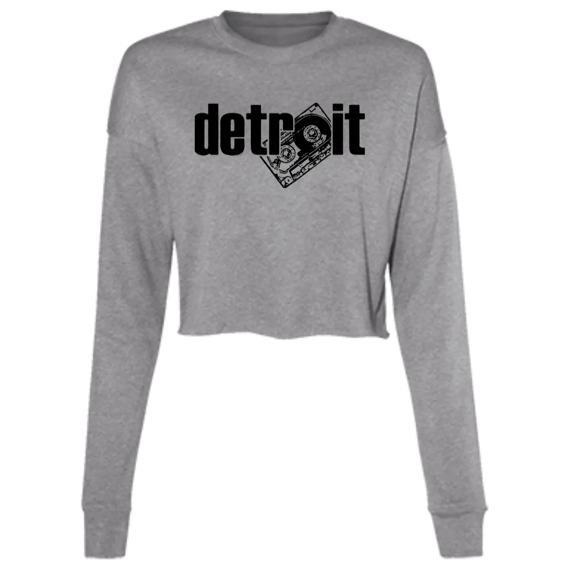 DWD Detroit Casette Women's Cropped Crewneck Sweatshirt