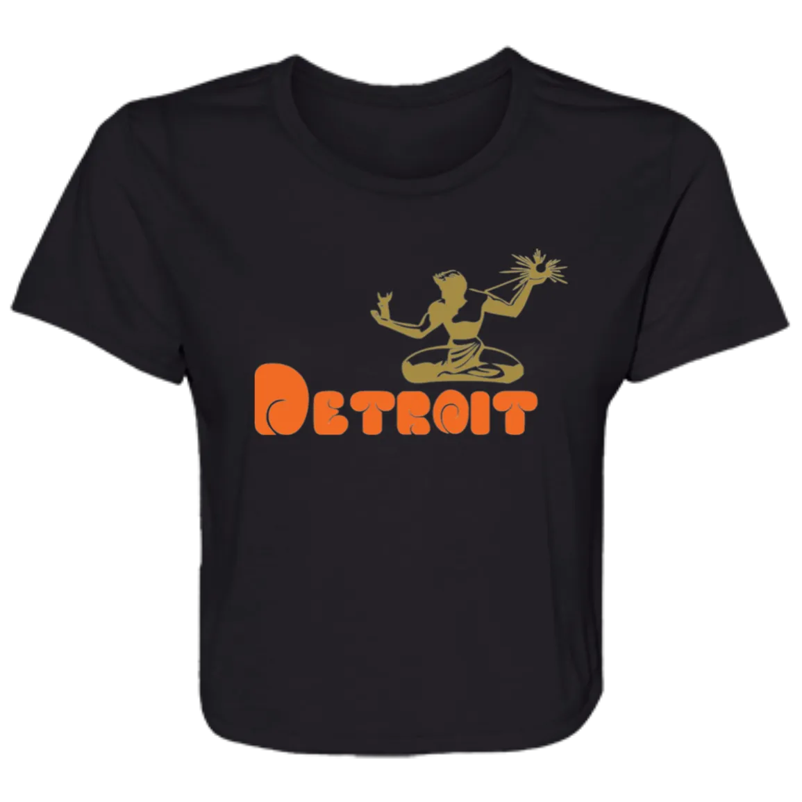 Classic  DWD Spirit of Detroit Flowy Cropped Tee