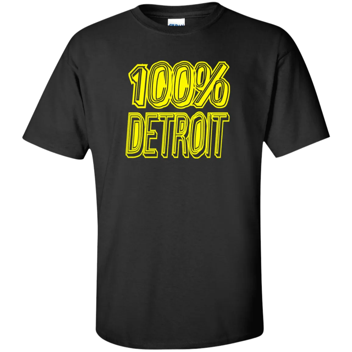100% Detroit Unisex Tall Ultra Cotton T-Shirt