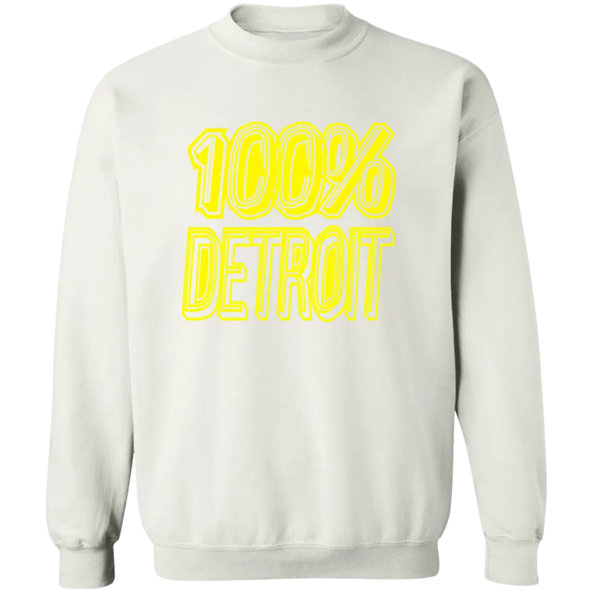 100% Detroit Classic Crewneck Sweatshirt