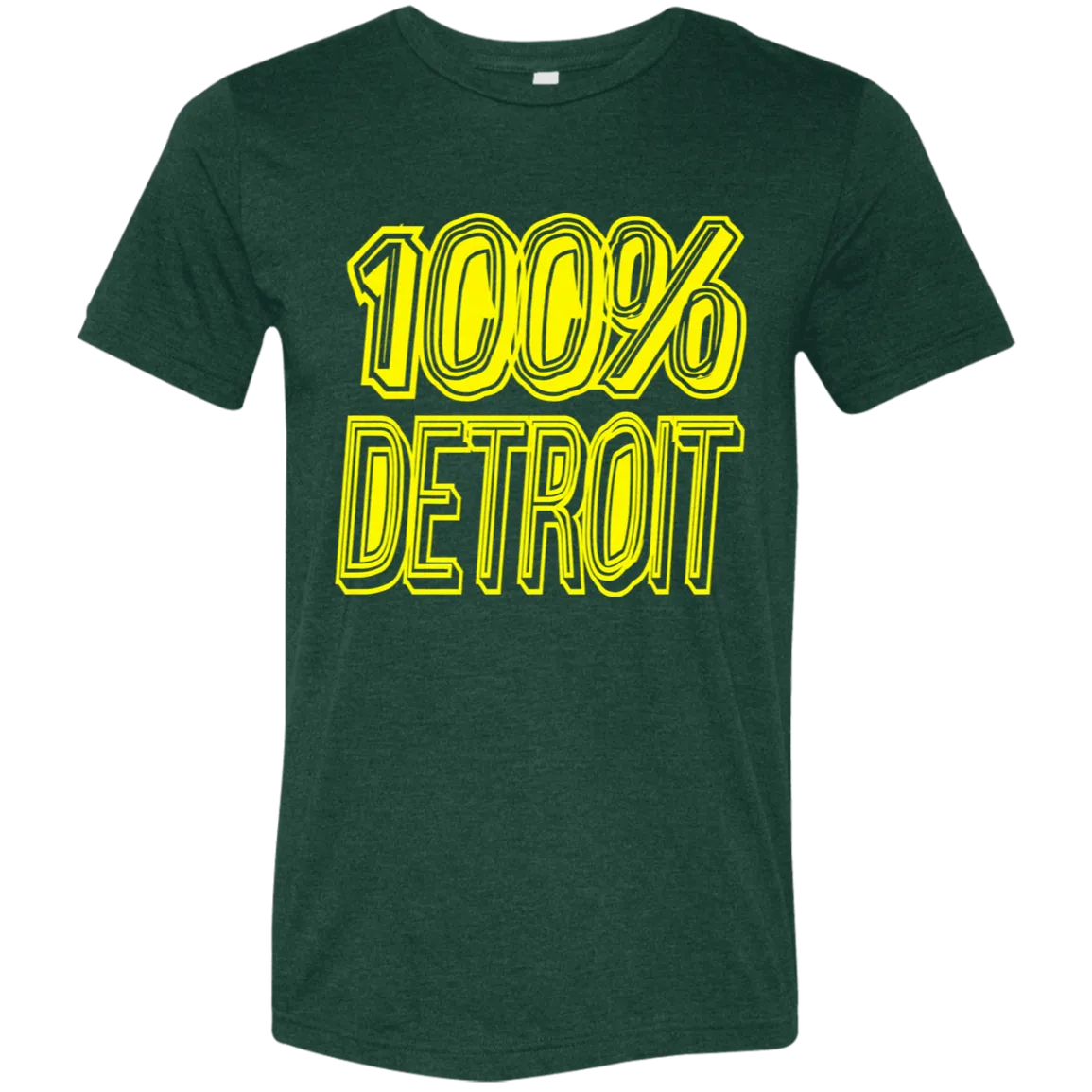 100% Detroit Soft Unisex Triblend T-Shirt