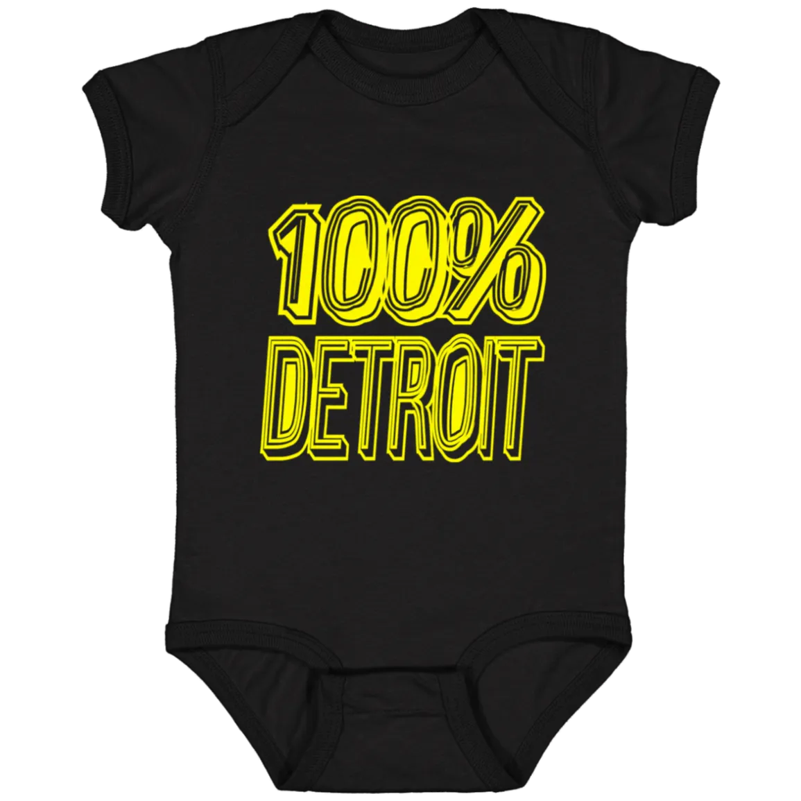 100% Detroit Infant Baby Onsie Bodysuit