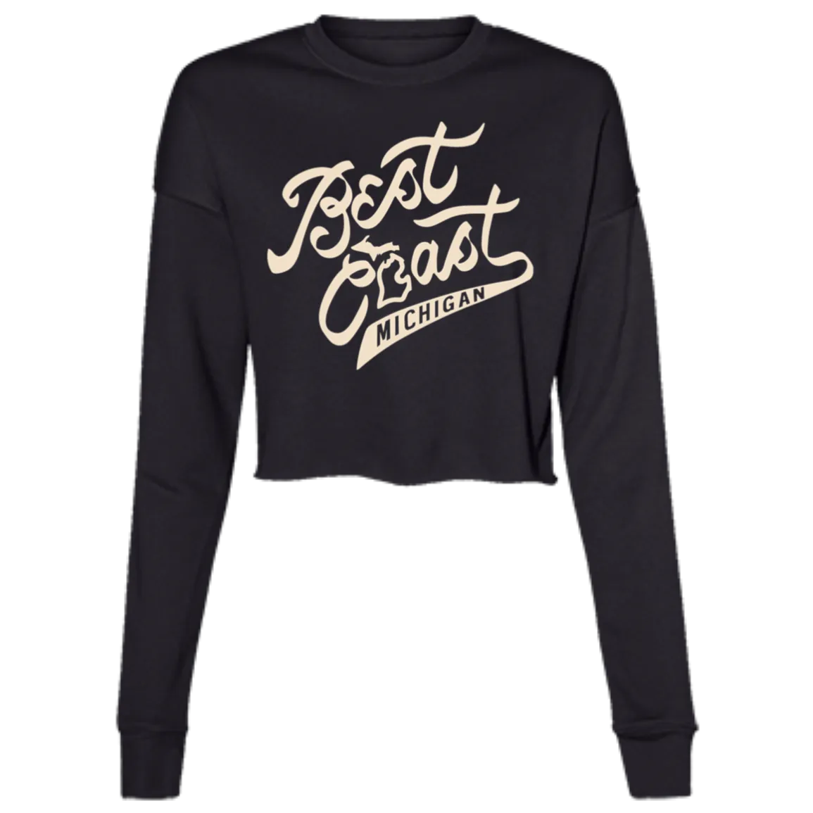Best Coast - Ivory Women's Cropped Crewneck Sweatshirt