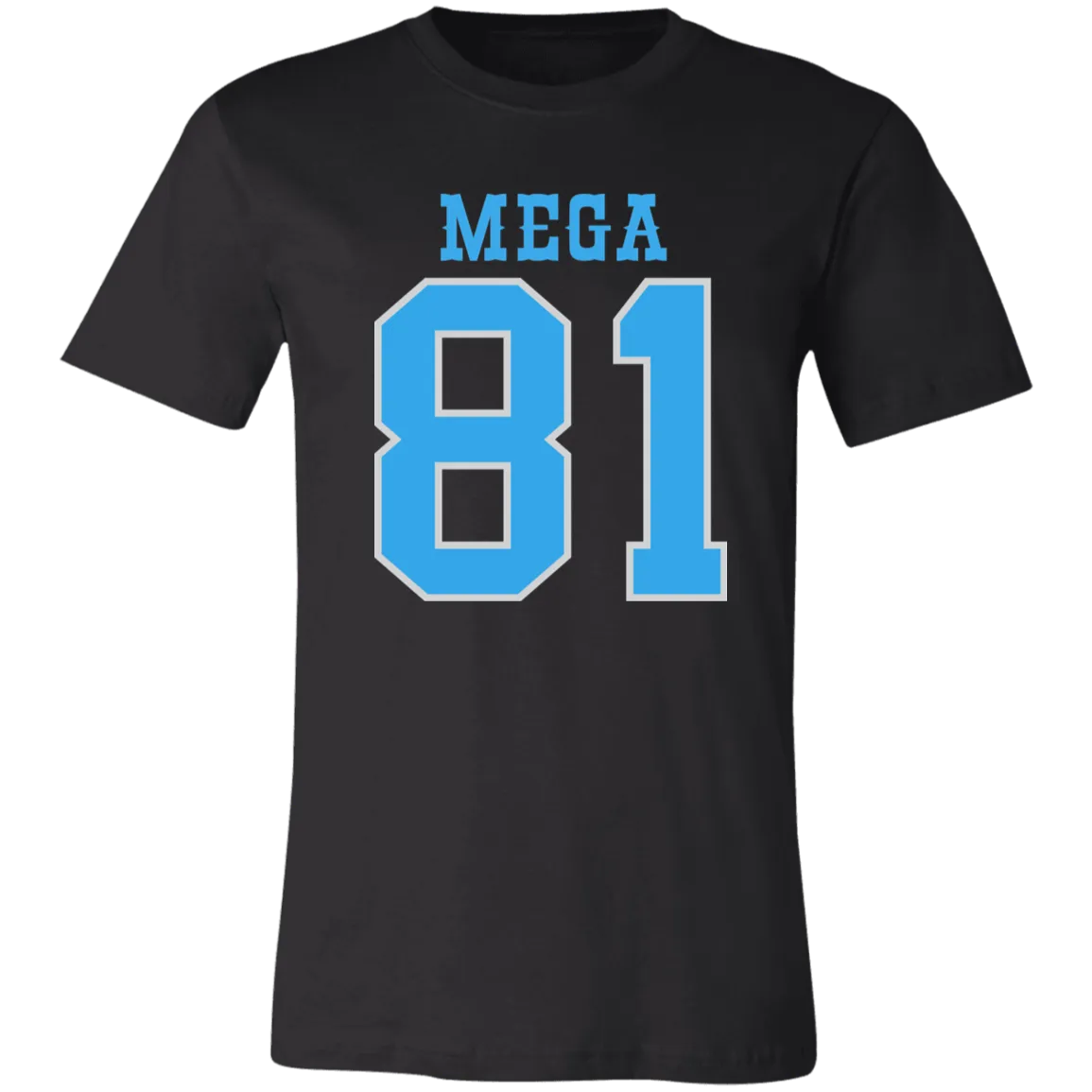 Detroit Football Number 81 - Light Blue + Silver Unisex Classic T-Shirt