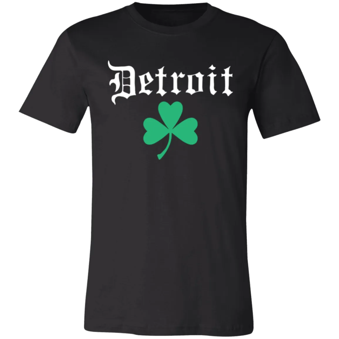 Old English Detroit Shamrock - White Unisex Classic T-Shirt