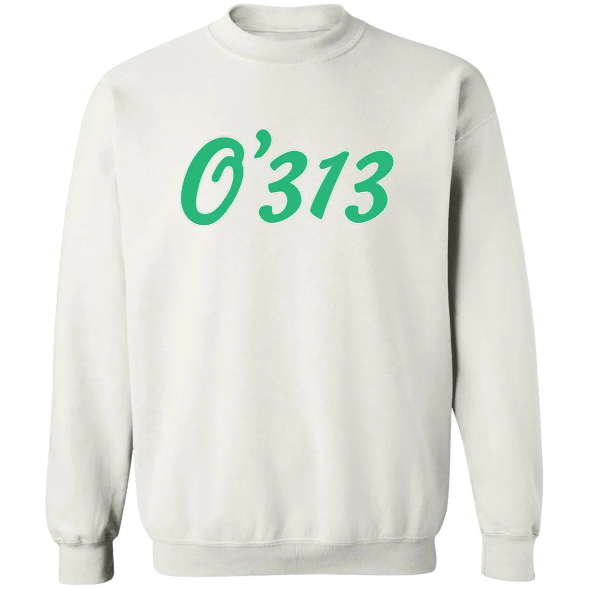O'313 - Green White Classic Crewneck Sweatshirt