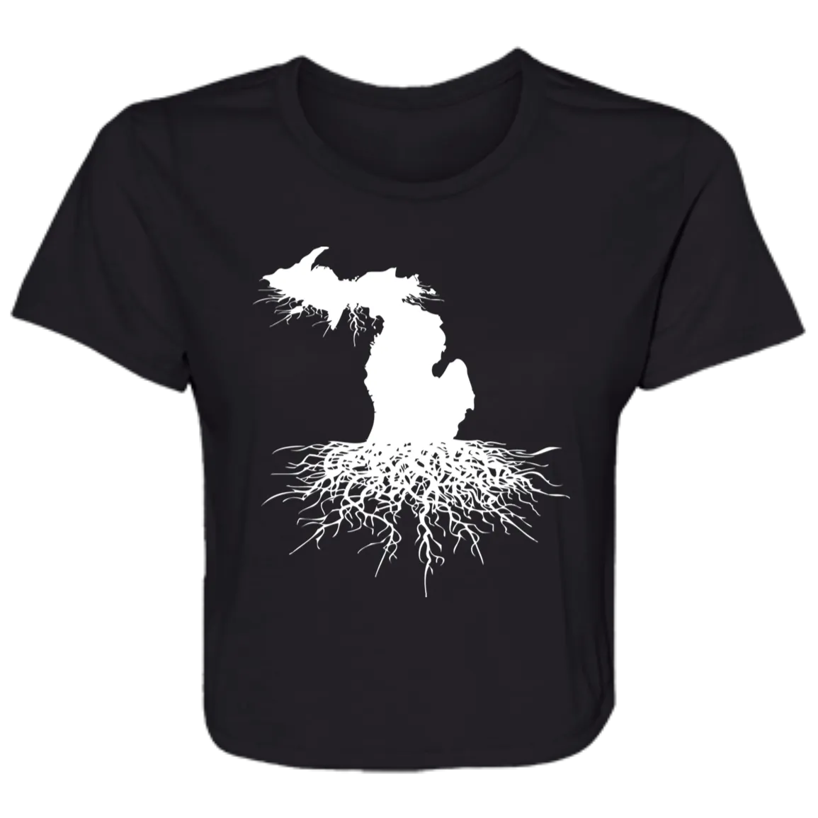 Original Michigan Roots Flowy Cropped Tee