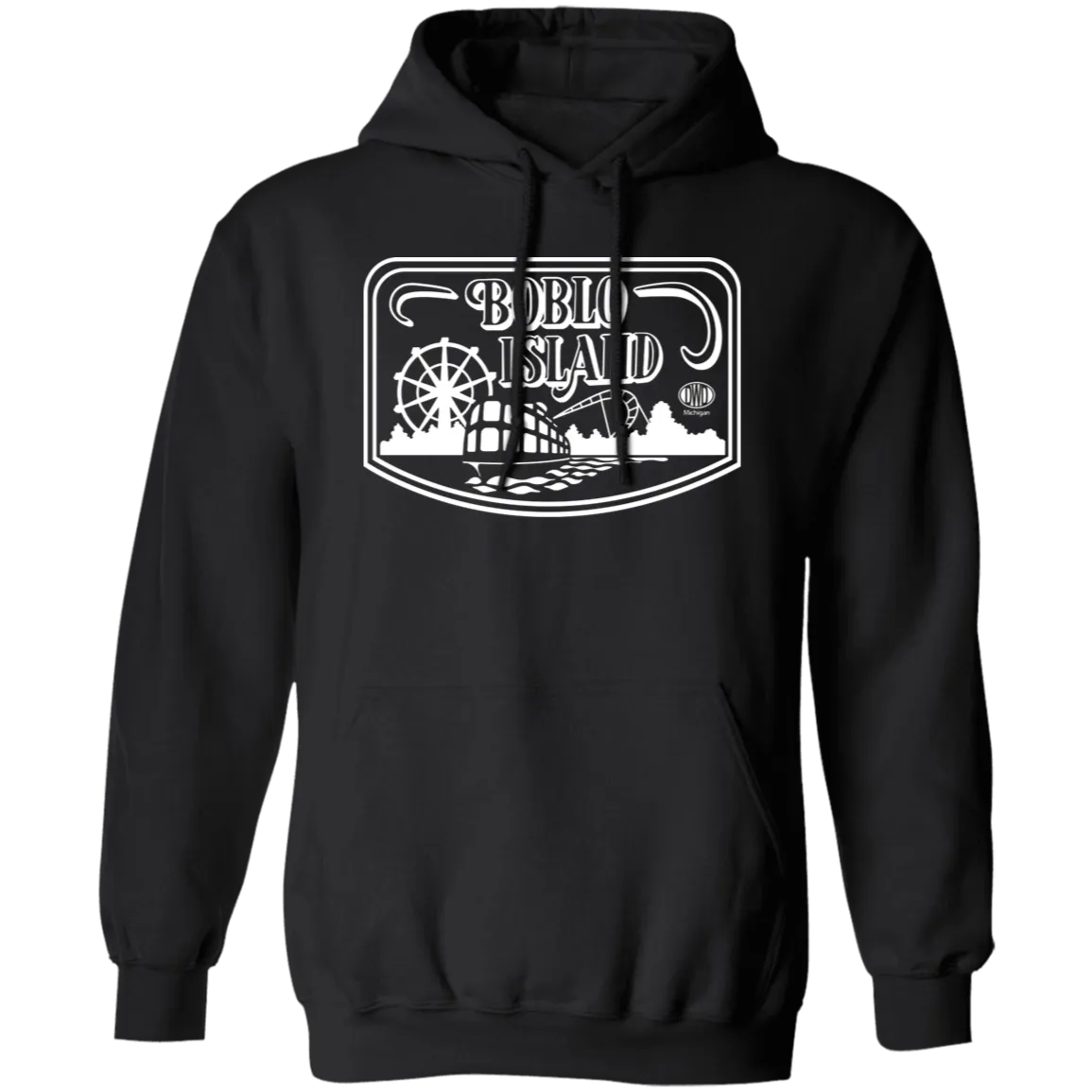 Boblo Island Logo - White Unisex Classic Hoodie