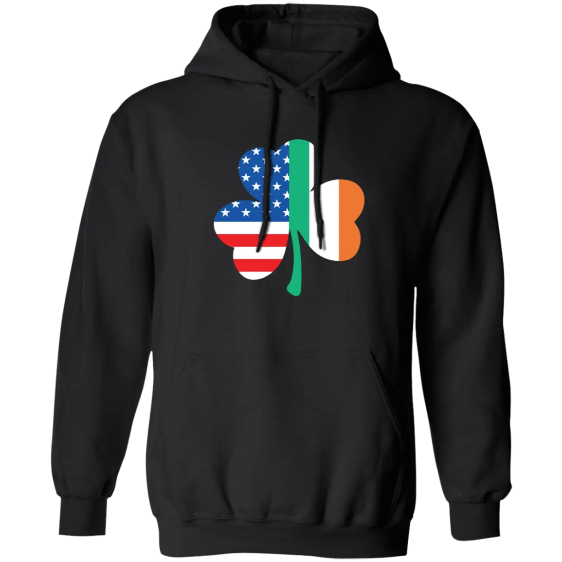 Irish American Flag Shamrock Classic Unisex Hoodie
