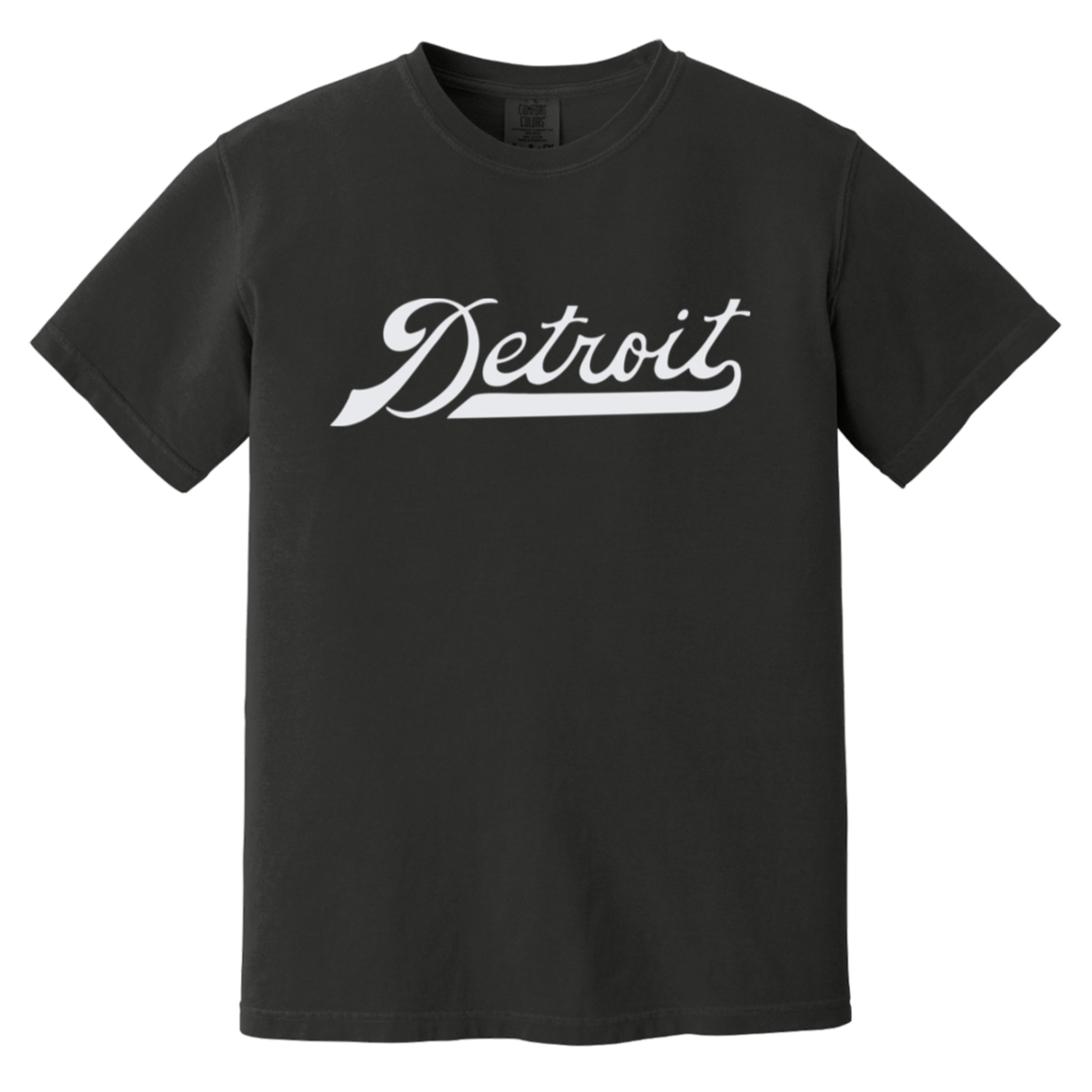 Detroit Work Script - White Vintage Wash T-Shirt