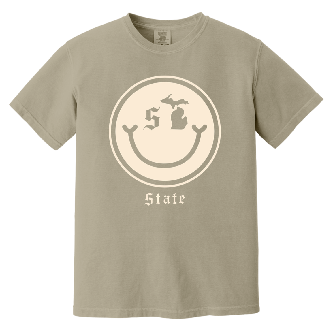 State Smile - Ivory Vintage Wash T-Shirt